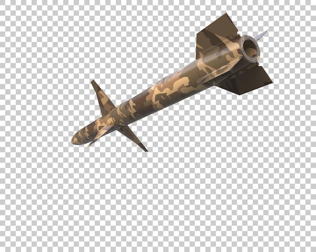 Rakete isoliert auf dem Hintergrund 3D-Rendering-Illustration