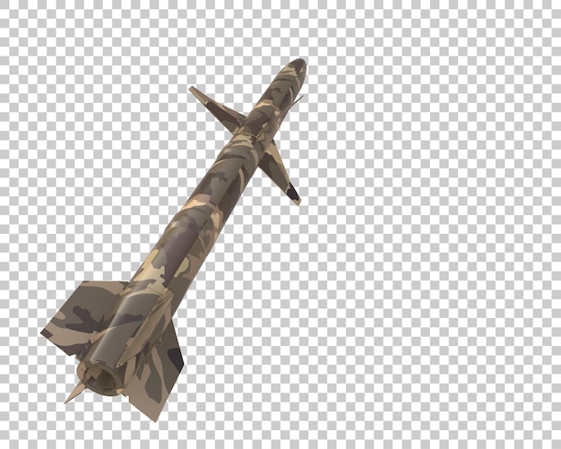 Rakete isoliert auf dem Hintergrund 3D-Rendering-Illustration