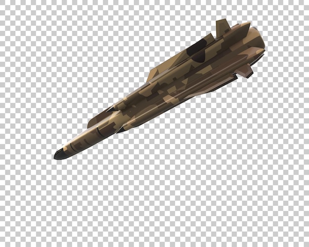 Rakete isoliert auf dem Hintergrund 3D-Rendering-Illustration