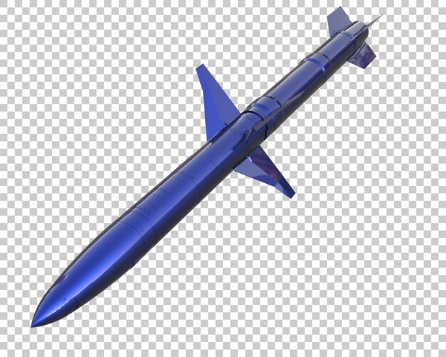Rakete isoliert auf dem Hintergrund 3D-Rendering-Illustration