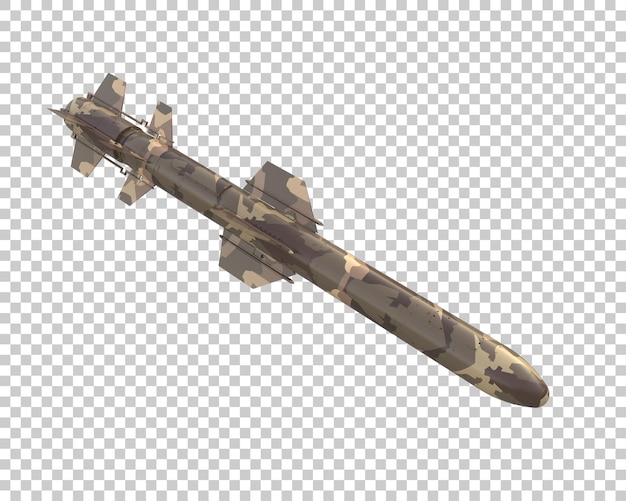 Rakete isoliert auf dem Hintergrund 3D-Rendering-Illustration
