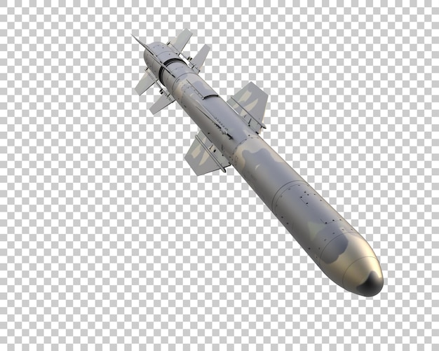 Rakete isoliert auf dem Hintergrund 3D-Rendering-Illustration