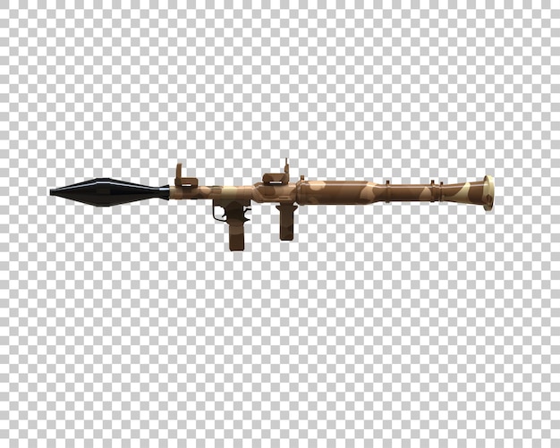 Raketenwerfer isoliert auf dem Hintergrund 3D-Rendering-Illustration