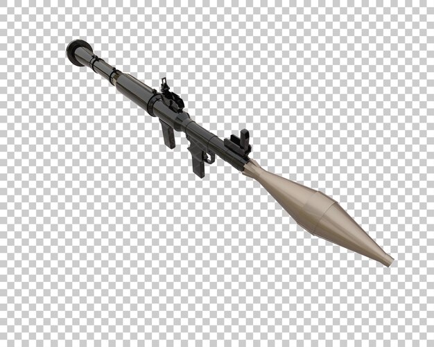 Raketenwerfer isoliert auf dem Hintergrund 3D-Rendering-Illustration
