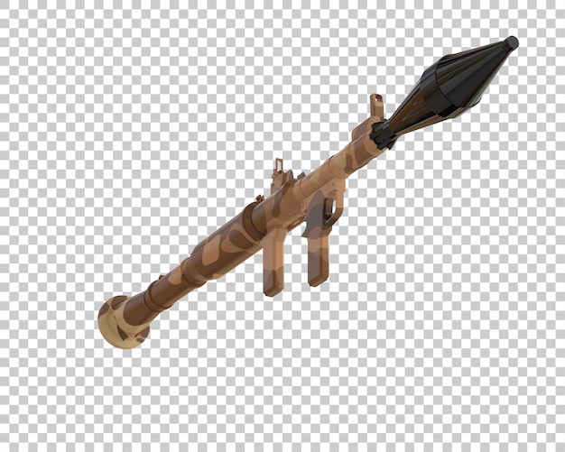 Raketenwerfer isoliert auf dem Hintergrund 3D-Rendering-Illustration