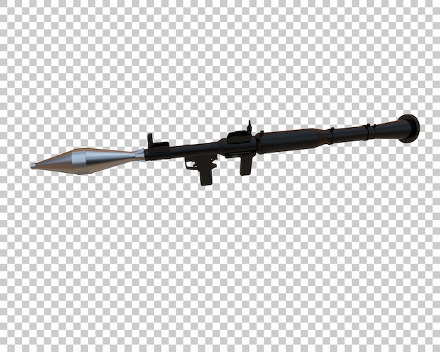 Raketenwerfer isoliert auf dem Hintergrund 3D-Rendering-Illustration