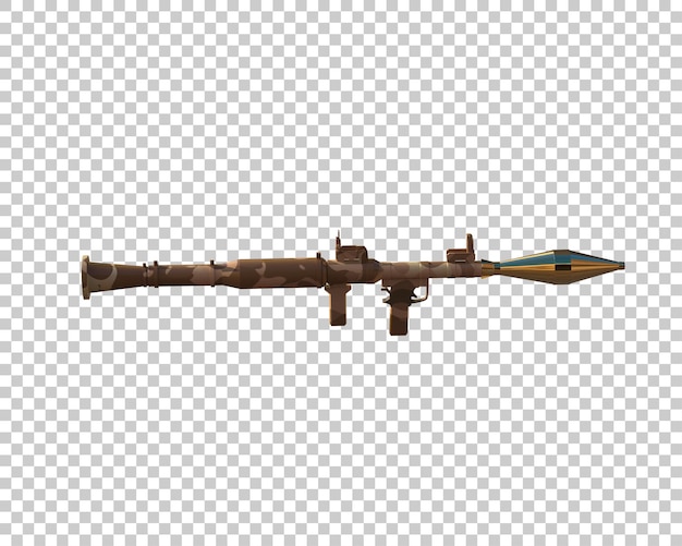 Raketenwerfer isoliert auf dem Hintergrund 3D-Rendering-Illustration