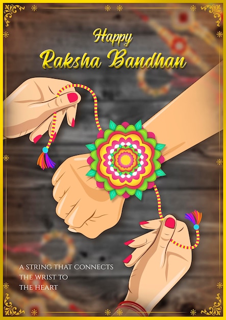 PSD raksha bandhan célébration du frère et de la sœur