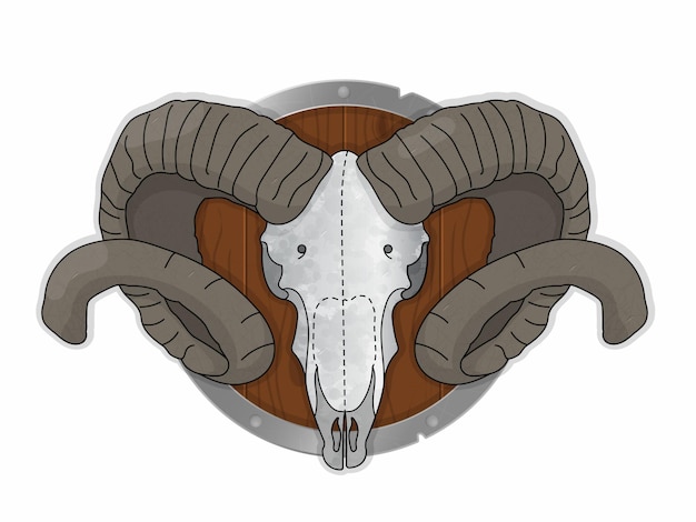 Ram-Schädel-Trophäe