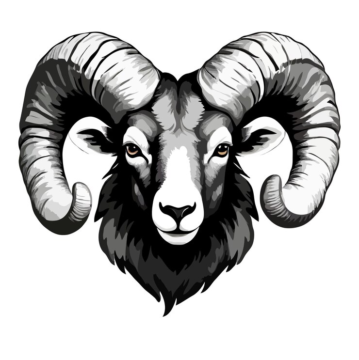 PSD ram vector arte gráfico retrato espíritu animal naturaleza vida silvestre