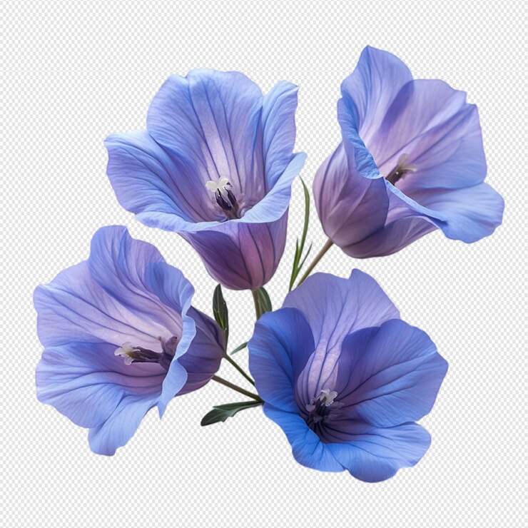 Rama de flor púrpura sobre un fondo blanco