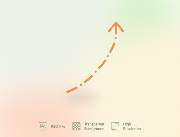 PSD ramadán 3d con puntos de flecha