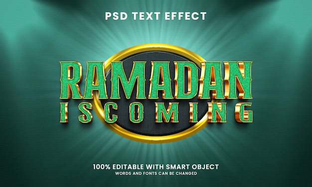 ramadan 3d style text effect template