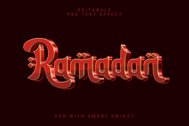 Ramadan 3D-Text-Effekt