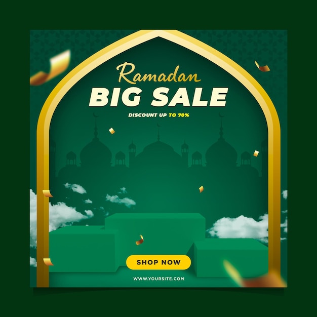 PSD ramadan big sale social media post vorlage