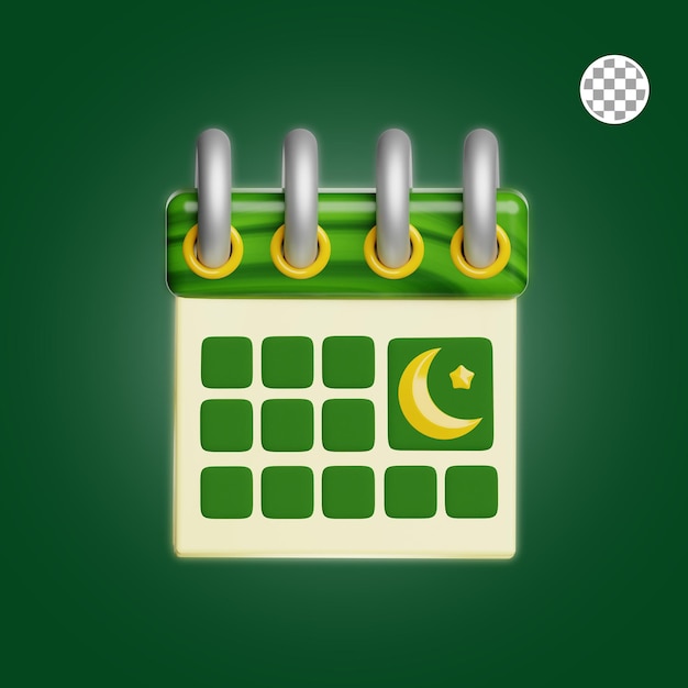 ramadan, calendrier ramadan, 3d, icône, illustration