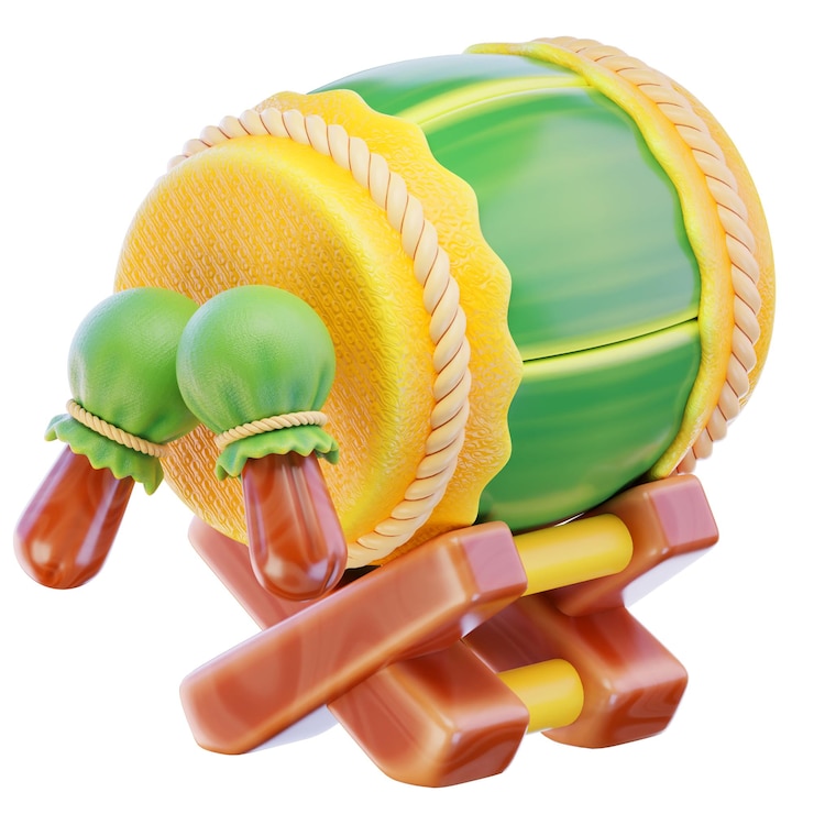 PSD ramadan drum 3d render icon