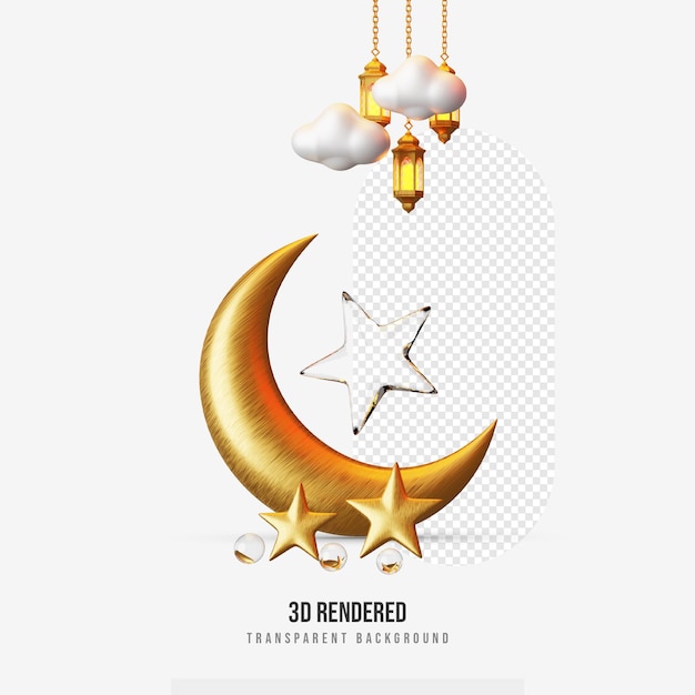 Ramadan amp Eid 3D Luna Lanterne stella