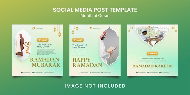 Ramadan elegante para celebrar o mês sagrado do Alcorão Modelo de postagem de mídia social