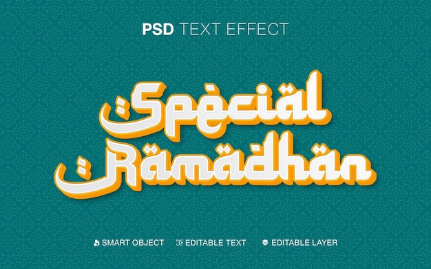 Ramadán especial de efecto de texto