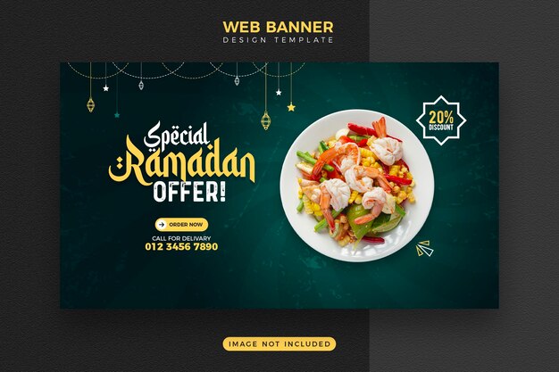 PSD ramadan food web banner vorlage design