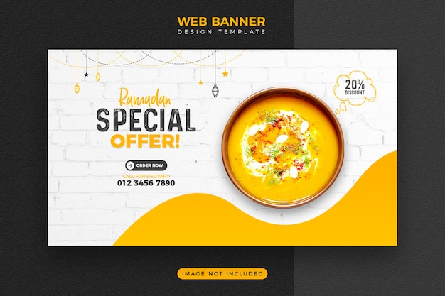 Ramadan food web banner vorlage design