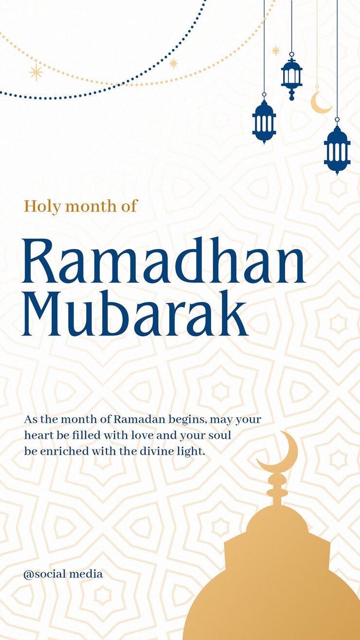 ramadan greeting Instagram Stories template PSD Design social media template layout typography