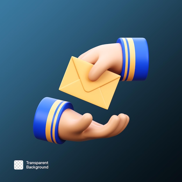 Ramadán Hand Guesture Ilustración en 3D plantilla PNG