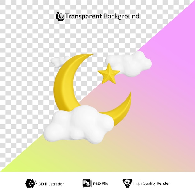 Ramadán islámico Eid Mubarak Ilustración 3D