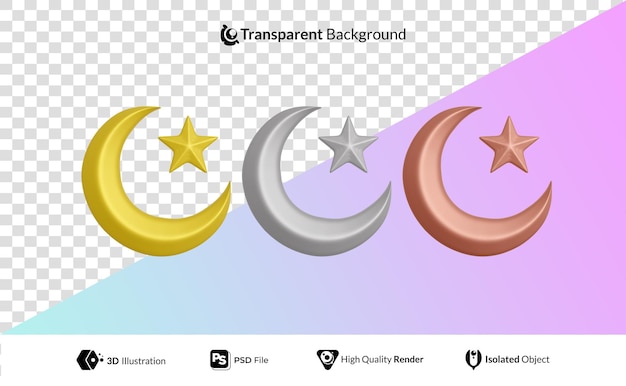 Ramadán islámico Eid Mubarak Ilustración 3D