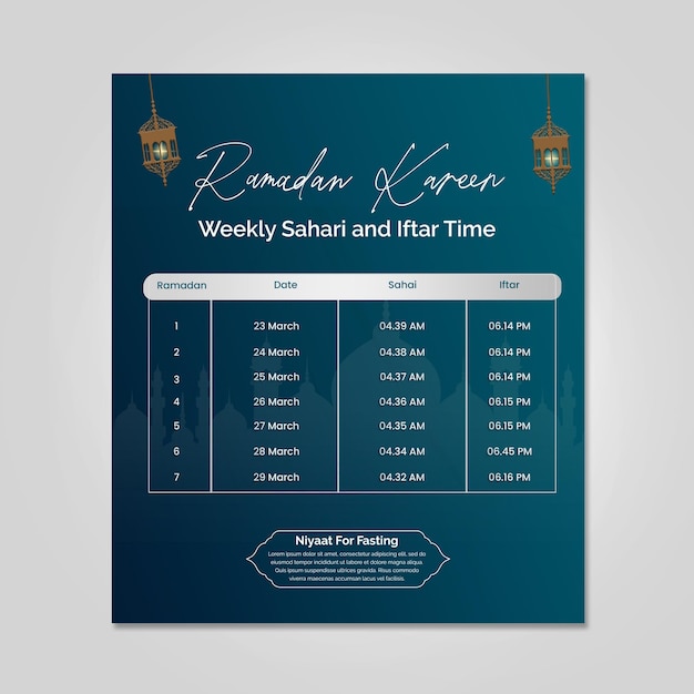 Ramadan-Kalender 2023 Ramadan-Erinnerung 2023