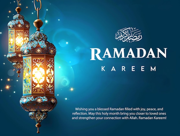 PSD ramadan kareem banner oder grußkarten-design