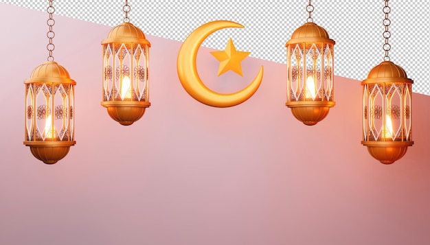 Ramadan kareem design in 3d-rendering