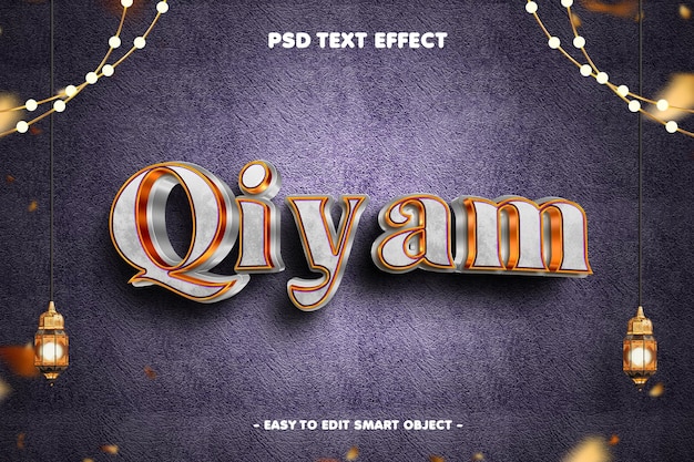 Ramadan Kareem Efecto de texto editable