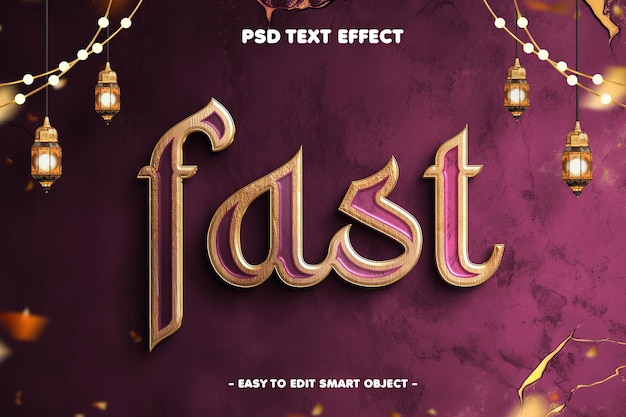 Ramadan Kareem Efecto de texto editable