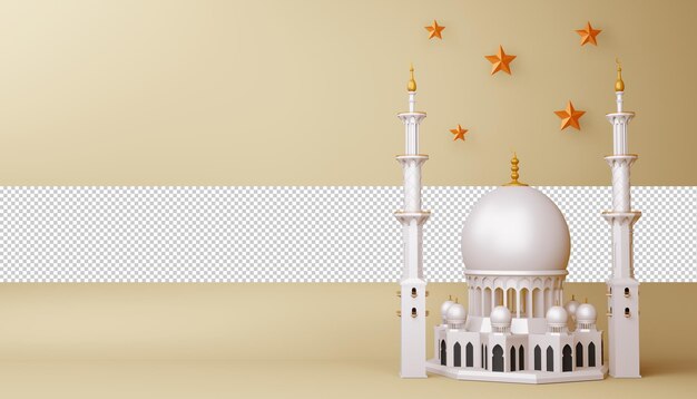 PSD ramadan kareem eid mubarak 3d-darstellung