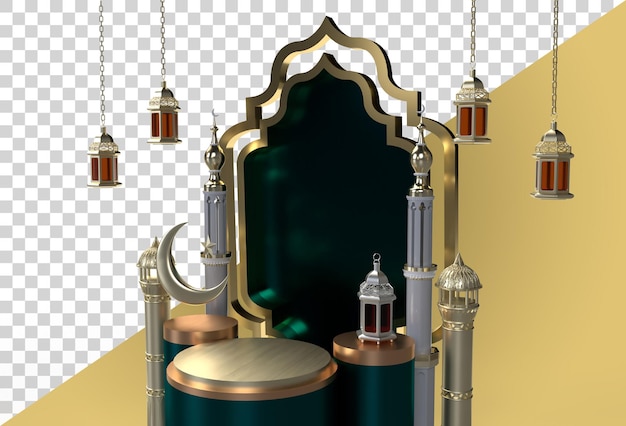 Ramadan kareem eid mubarak 3d islamisches festdesign