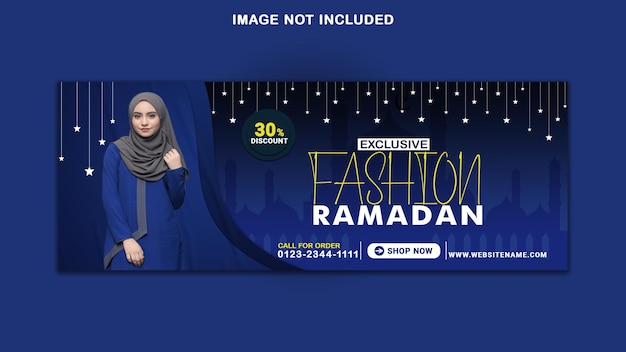 Ramadan kareem exklusives modeverkaufs-banner-design und facebook-cover-vorlage premium-psd