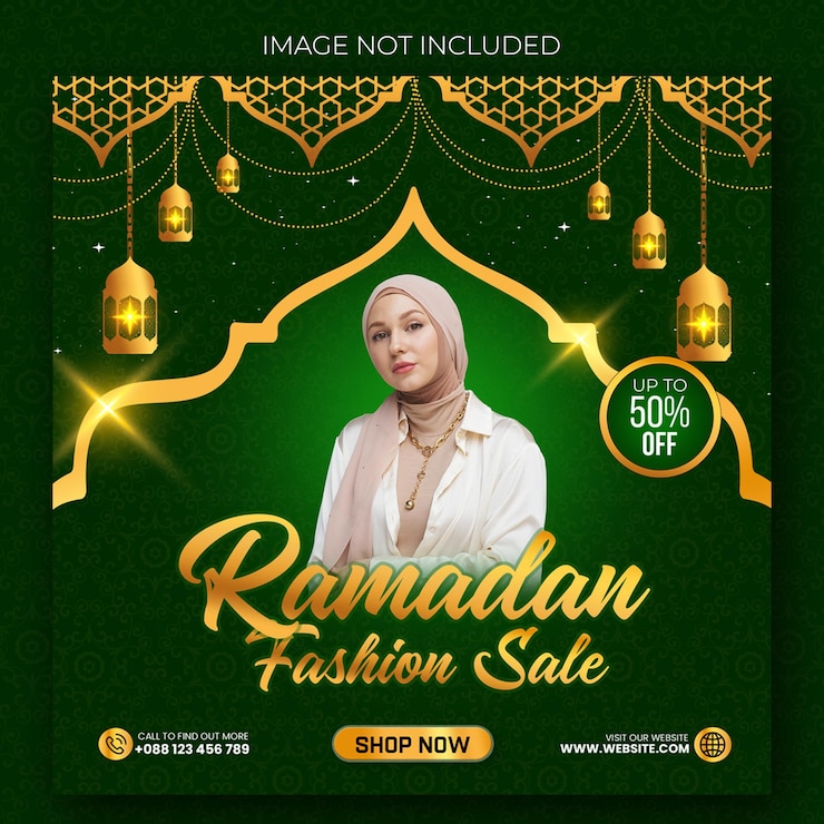 PSD ramadan kareem fashion banner design