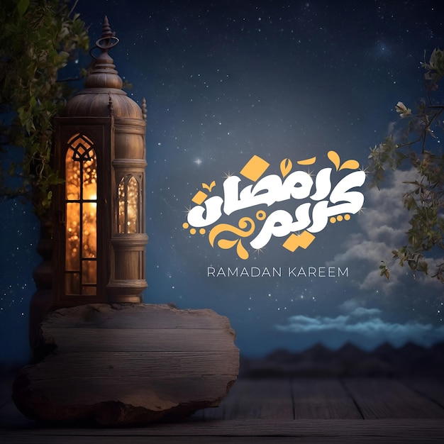 PSD ramadan kareem festival islâmico modelo de design de postagem de mídia social