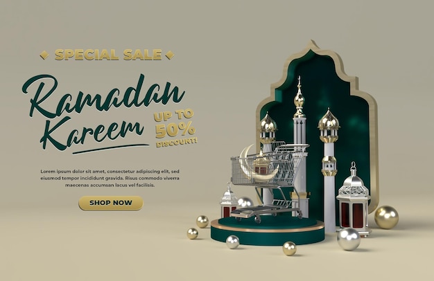 Ramadan kareem glücklich eid mubarak islamische feier vorlage