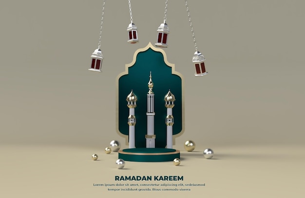 Ramadan kareem glücklich eid mubarak islamische feier vorlage