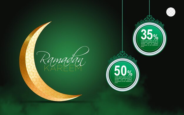 PSD ramadan kareem greetings o social media post 3d renderizar imagen con fondo transparente