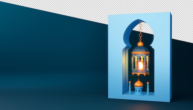 Ramadan Kareem Hintergrund, 3D-Rendering.