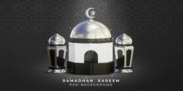 Ramadan kareem islamischer hintergrund 3d-render