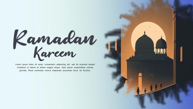 Ramadan kareem islamisches fest banner design psd