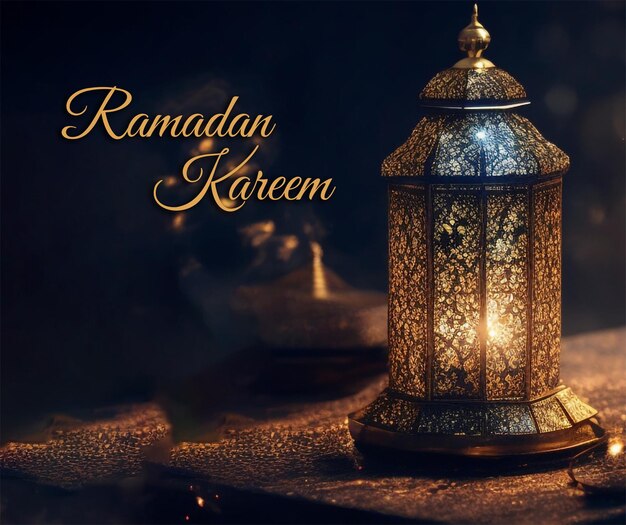 Ramadan kareem lanternas decorativas saudações psd