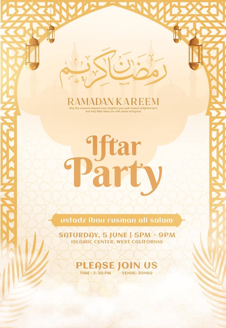 PSD ramadan kareem menu spécial de nourriture modèle de message sur les médias sociaux psd