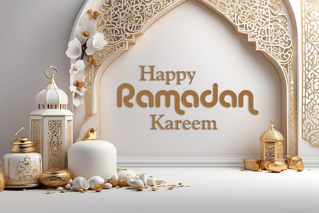 Ramadan Kareem Mubarak Hintergrunddesign-Banner-Vorlage
