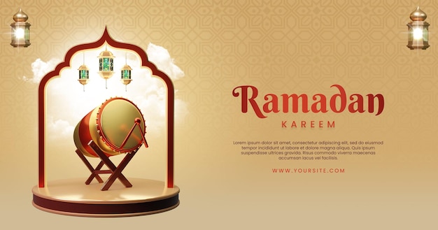 Ramadan kareem para la promoción de publicaciones en redes sociales